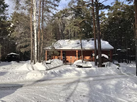 Дом для банкета зимой