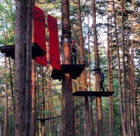 Верёвочный парк в Тюмени — полоса препятствий на базе Усадьба